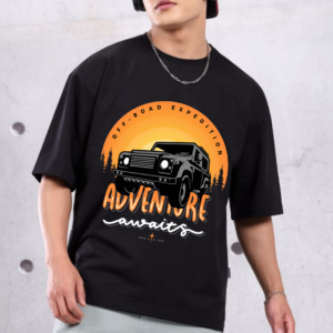 100% Pure Premium Cotton Oversize Vintage adventure Graphic Printed T-shirt