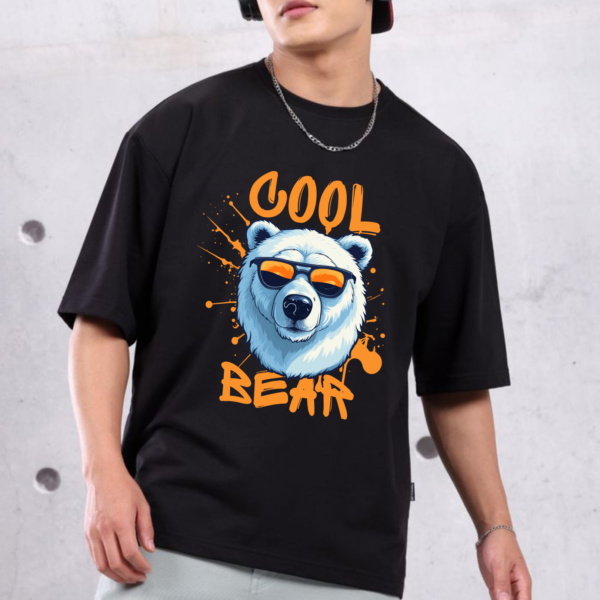 URBIDA Men Wild Edition Wolf Theme Graphic Printed Premium Cotton Oversized T-shirt - Image 2