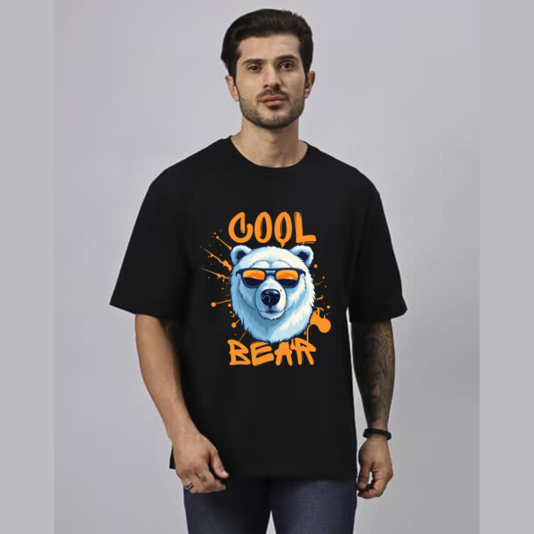 URBIDA Men Wild Edition Wolf Theme Graphic Printed Premium Cotton Oversized T-shirt - Image 3