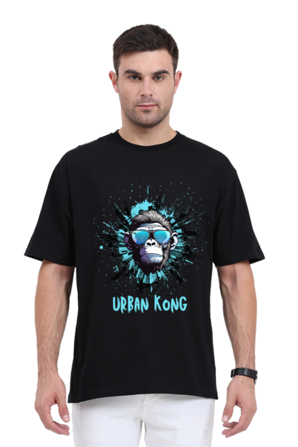 Men Drop Shoulder Wild Edition Cool Graphic Printed  Oversized T-shirt - Image 2