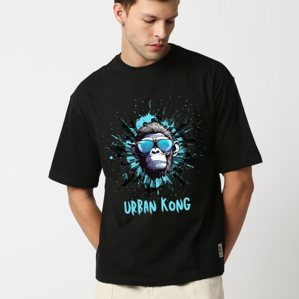 Men Drop Shoulder Wild Edition Cool Graphic Printed  Oversized T-shirt - Image 4