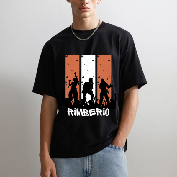 URBIDA Men Drop Shoulder Typography Retro Graphic Printed  Oversized T-shirt - Image 3