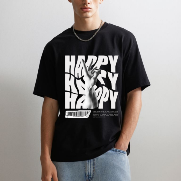 Men Retro illustrative Graphic Printed Oversized T-shirt - Image 5
