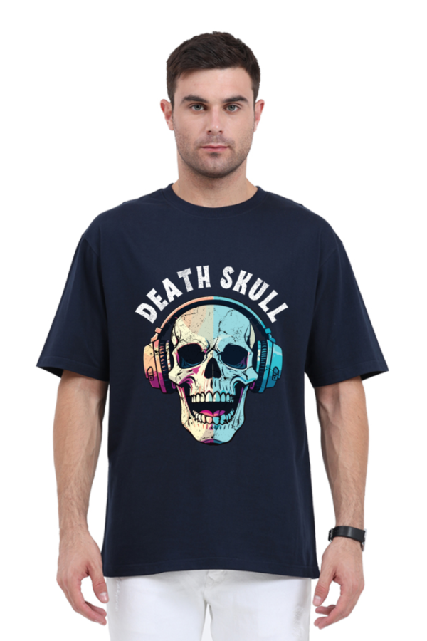URBIDA Men Wild Edition Skull Theme Graphic Printed Premium Cotton Oversized T-shirt - Image 9