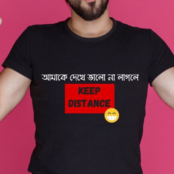 Bengali T-shirt Kolkata typography Daily Vibe Printed Black Pure Cotton Tees - Image 6