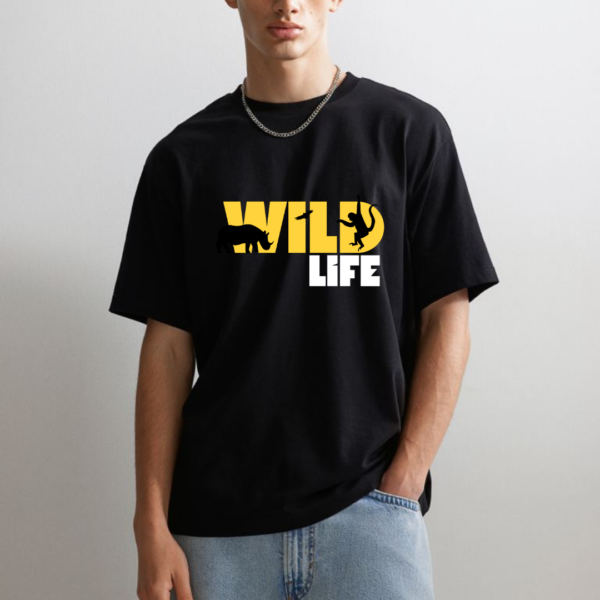 URBIDA Men Typography Wild edition Cool Graphic Classic Oversized T-shirt - Image 7