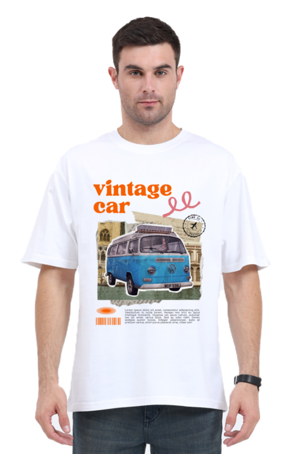 URBIDA Vintage Theme Graphic Printed Pure 100% Cotton Oversize T-shirt for Men