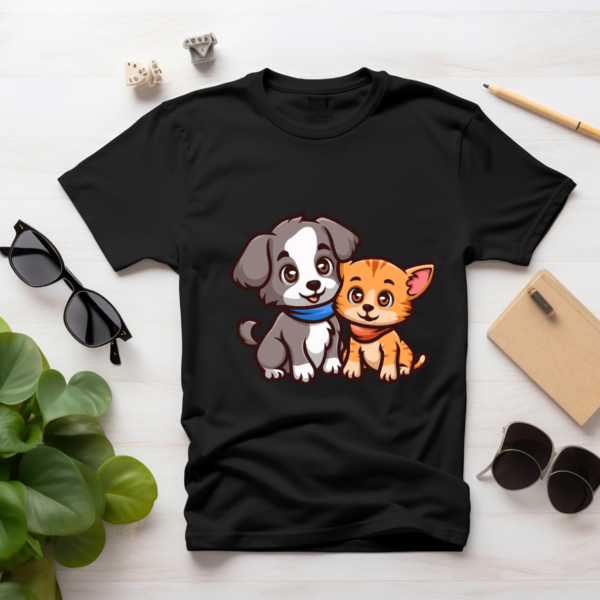 Urbida Pet lover Women Supima Cotton Graphic Printed Premium Black T-shirt - Image 7