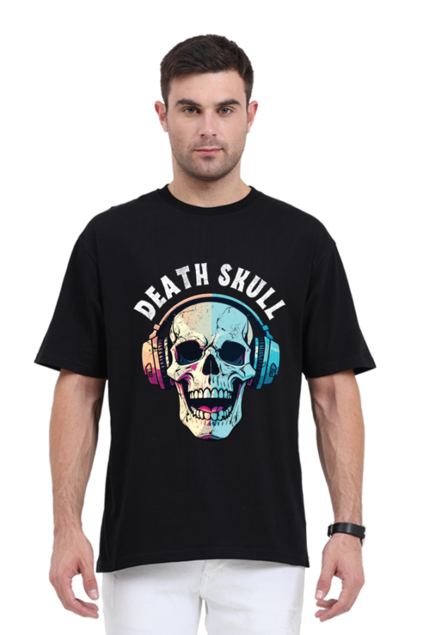URBIDA Men Wild Edition Skull Theme Graphic Printed Premium Cotton Oversized T-shirt - Image 6
