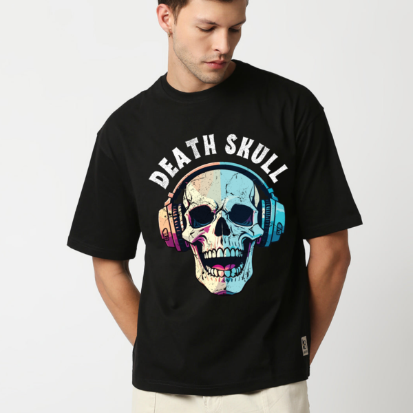 URBIDA Men Wild Edition Skull Theme Graphic Printed Premium Cotton Oversized T-shirt - Image 11