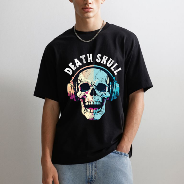 URBIDA Men Wild Edition Skull Theme Graphic Printed Premium Cotton Oversized T-shirt - Image 12