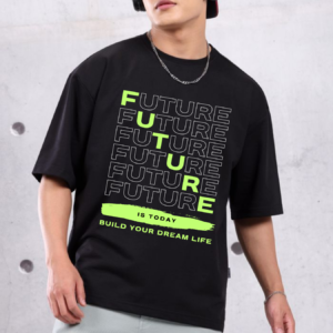 Inspirational Theme Graphic Printed Pure 100% Cotton Oversize T-shirt