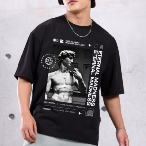 Vintage Theme Graphic Printed Pure 100% Cotton Oversize T-shirt