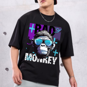 URBIDA Men Wild Edition Retro Theme Graphic Printed Oversized T-shirt