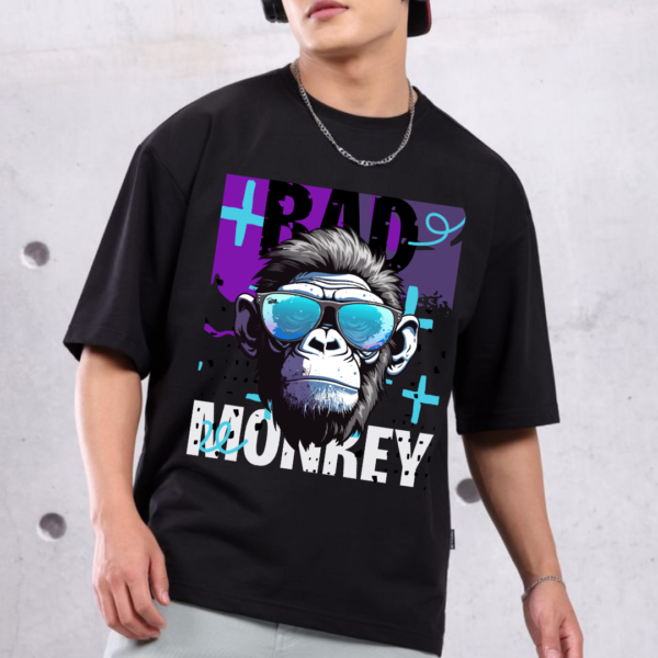 URBIDA Men Wild Edition Retro Theme Graphic Printed Oversized T-shirt