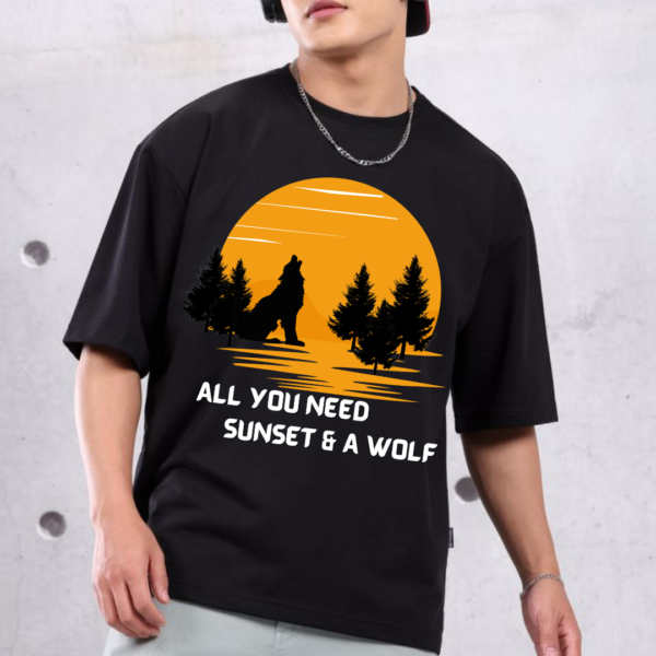 URBIDA Wild Edition Vintage Night Theme Graphic Printed Oversized T-shirt - Image 2