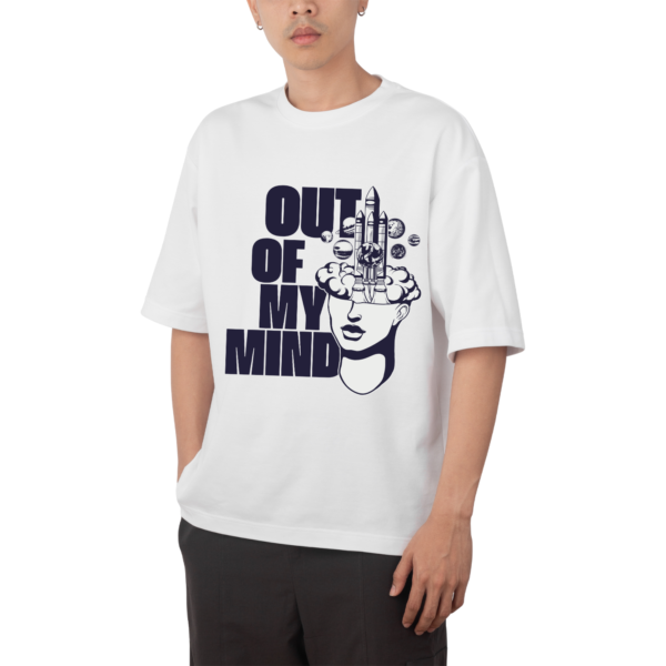 URBIDA Typography Graphic Printed Premium Cotton Oversize T-shirt for Men - Image 2