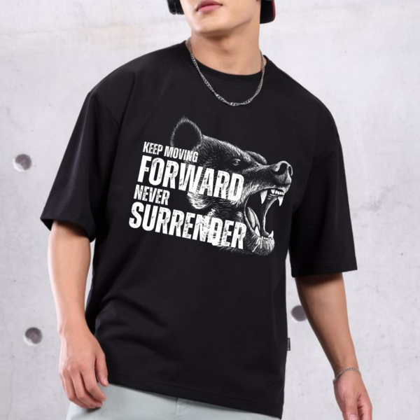 URBIDA Inspirational Theme Graphic Printed Pure 100% Cotton Oversize T-shirt for Men - Image 2