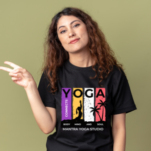 motivational Yoga Theme Graphic Printed Premium Supima Cotton T-shirt
