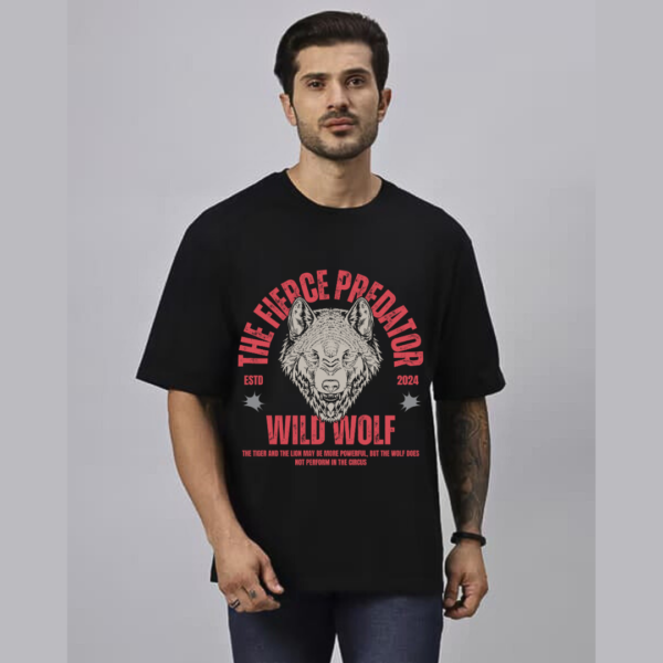 URBIDA Men Wild Theme Graphic Printed Oversized T-shirt for Men - Image 3