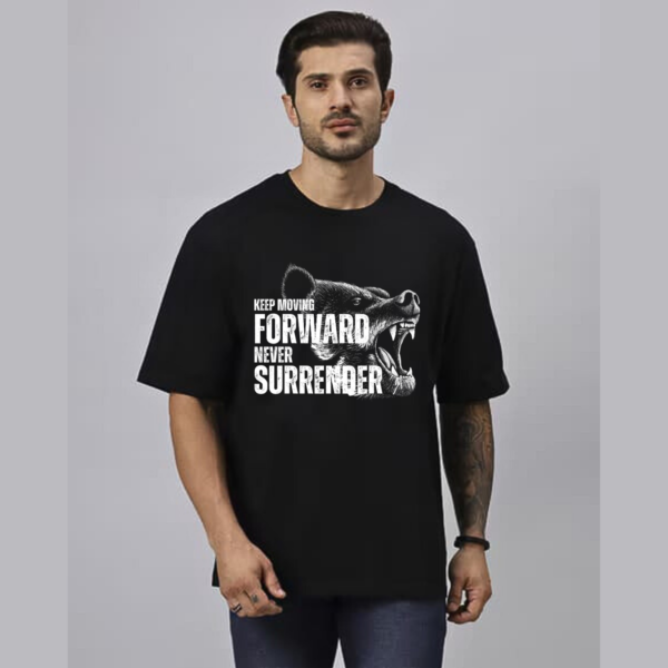 URBIDA Inspirational Theme Graphic Printed Pure 100% Cotton Oversize T-shirt for Men - Image 3
