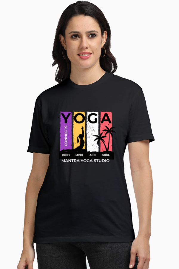 URBIDA motivational Yoga Theme Graphic Printed Premium Supima Cotton T-shirt for Women - Image 6