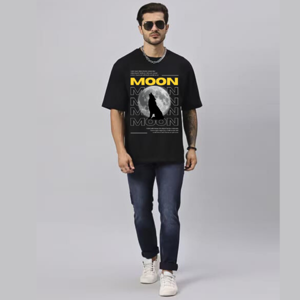 URBIDA Men Wild Edition Wolf Theme Graphic Printed Oversized T-shirt - Image 4