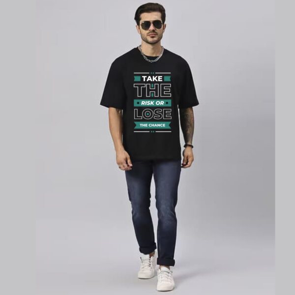 URBIDA Inspirational Theme Graphic Printed Pure 100% Cotton Oversize T-shirt for Men - Image 4