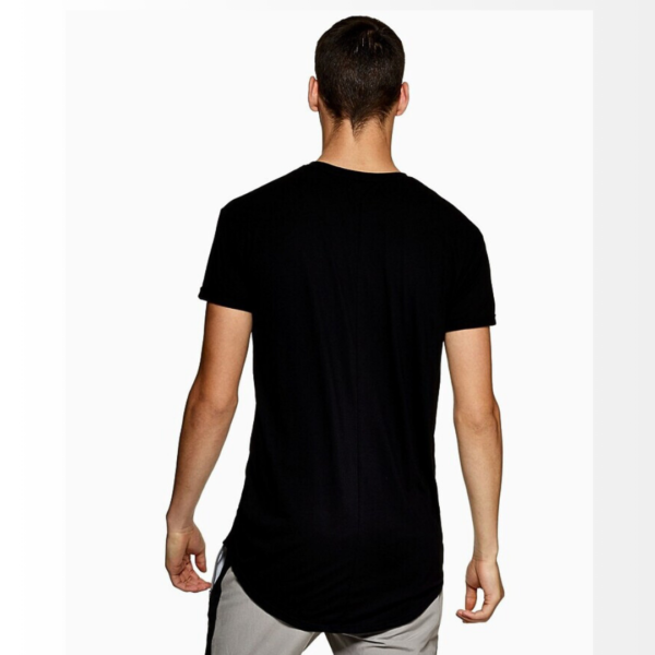 URBIDA Retro Skull Theme Premium Cotton Long Line Curve Premium T-shirt for Men - Image 4