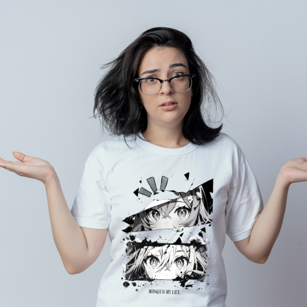 URBIDA Anime Theme Graphic Printed Premium Supima Cotton T-shirt for Women - Image 4