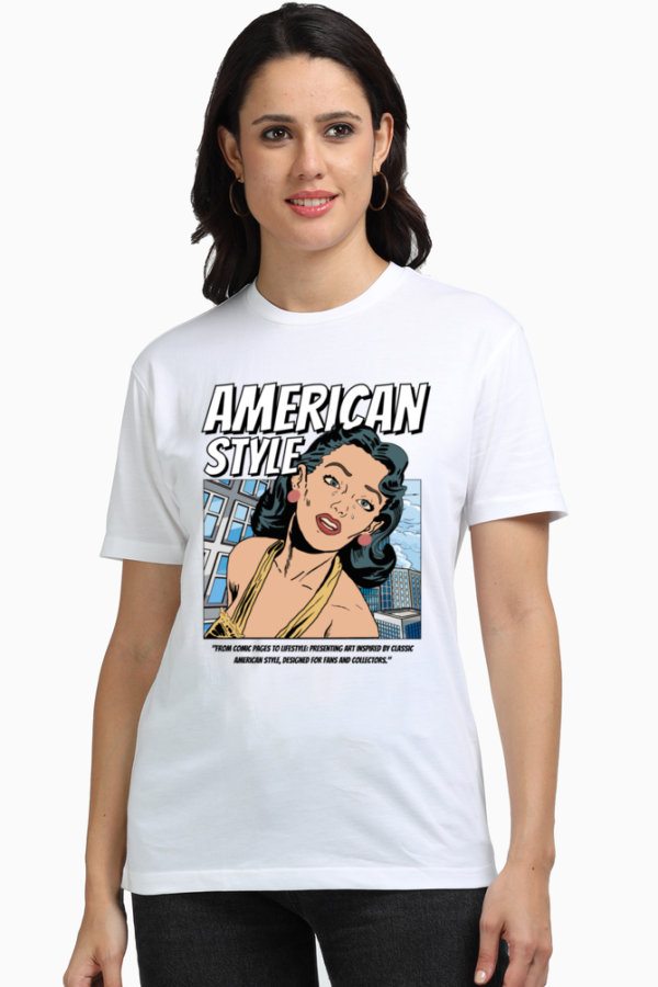 URBIDA Women Retro Cartoon Theme Graphic Printed Premium Supima Cotton T-shirt - Image 7