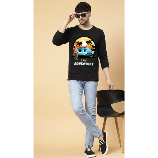 URBIDA Vintage Adventure Theme Pure 100% Cotton full sleeve Printed T-shirt for Men - Image 5
