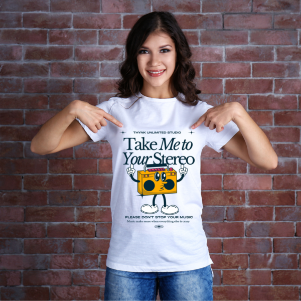 URBIDA Women Cartoon Theme Graphic Printed Premium Supima Cotton T-shirt - Image 3