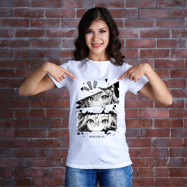 URBIDA Anime Theme Graphic Printed Premium Supima Cotton T-shirt for Women - Image 5