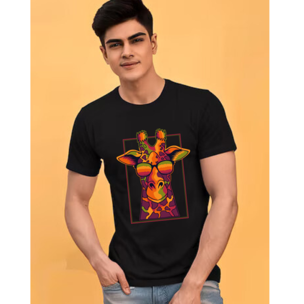 URBIDA Cartoon Theme Giraffe Graphic Printed Premium Cotton T-shirt - Image 5