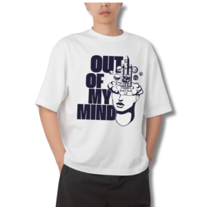 Typography Graphic Printed Premium Cotton Oversize T-shirt for Men