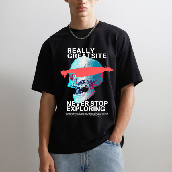 URBIDA Retro Theme Graphic Printed Pure Cotton Oversize T-shirt - Image 6