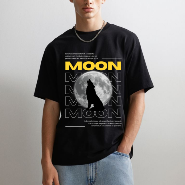 URBIDA Men Wild Edition Wolf Theme Graphic Printed Oversized T-shirt - Image 6