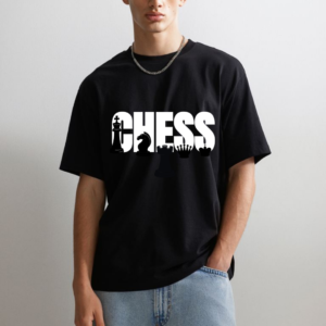 URBIDA Retro Chess lover Theme Graphic Printed Pure Cotton Oversize T-shirt