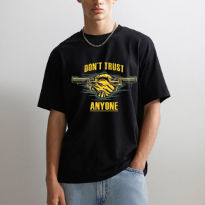 URBIDA Retro Theme "Don't Trust Anyone" Premium Oversized T-shirt