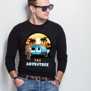 Vintage Adventure Theme Pure 100% Cotton full sleeve Printed T-shirt for Men
