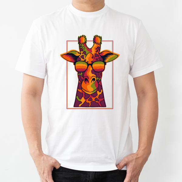 URBIDA Cartoon Theme Giraffe Graphic Printed Premium Cotton T-shirt - Image 7