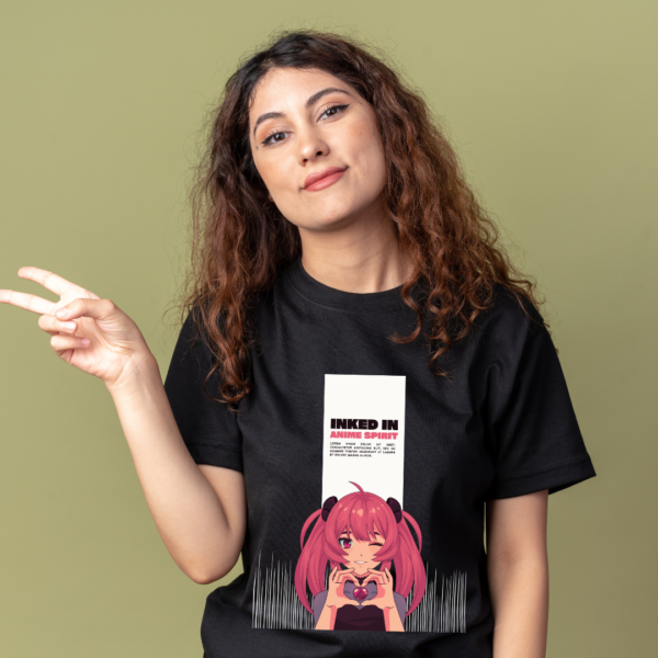 URBIDA Anime Theme Graphic Printed Premium Supima Cotton T-shirt for Women