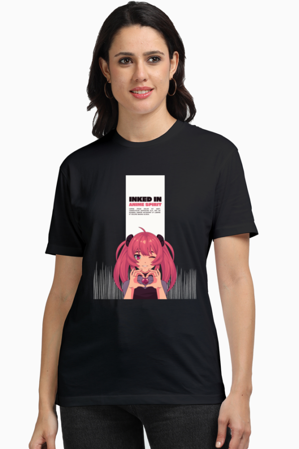 URBIDA Anime Theme Graphic Printed Premium Supima Cotton T-shirt for Women - Image 5