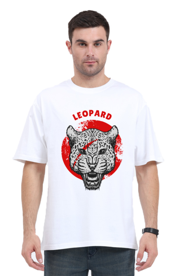 URBIDA Men Wild Edition Leopard Theme Graphic Printed Oversized T-shirt - Image 8