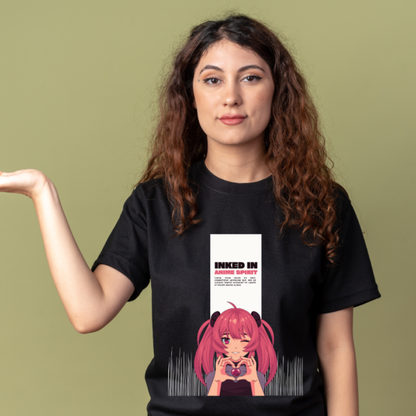 URBIDA Anime Theme Graphic Printed Premium Supima Cotton T-shirt for Women - Image 3