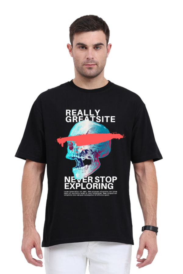 URBIDA Retro Theme Graphic Printed Pure Cotton Oversize T-shirt - Image 7