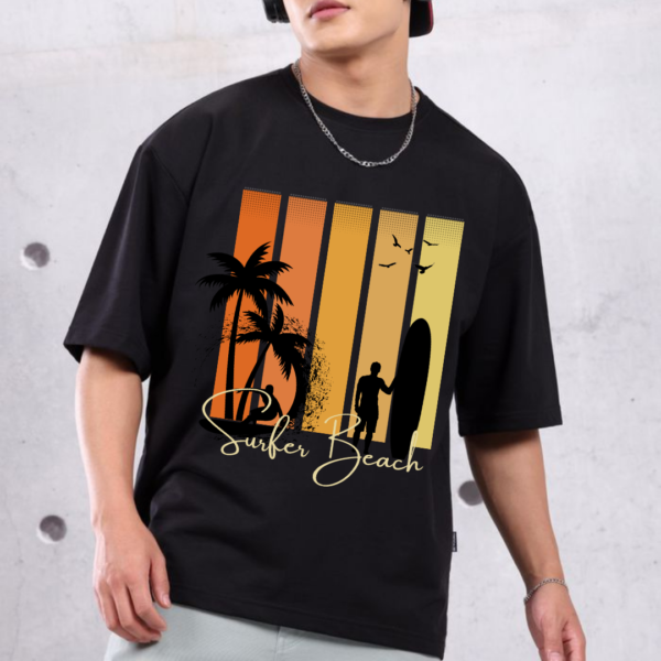 Retro Vintage Nature Theme Printed Premium Cotton Oversize T-shirt - Image 2