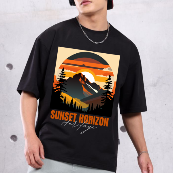 Urbida Retro Vintage Nature Theme Printed Premium Cotton Oversize T-shirt - Image 2