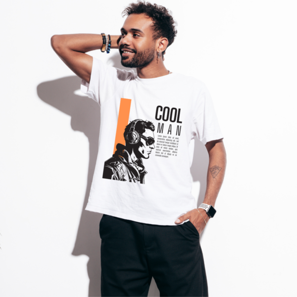 Urbida Men Retro Typography Look Graphic Printed Premium Cotton T-shirt - Image 2